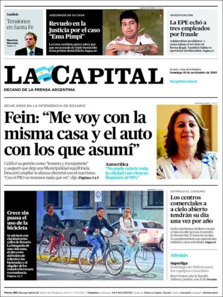 Portada de La Capital - Rosario (Argentina)