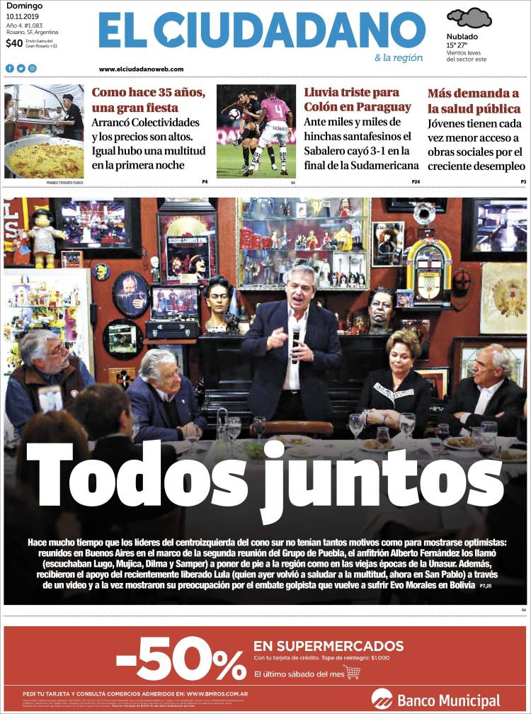Portada de Diario El Ciudadano (Argentina)