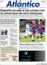 Portada de Atlántico Diario (España)