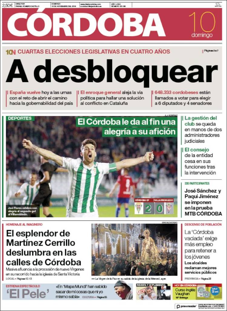 Portada de Diario de Córdoba (España)