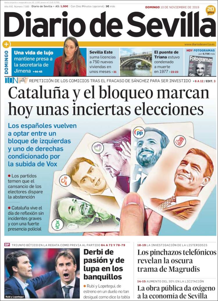 Portada de Diario de Sevilla (España)