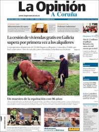 Portada de La Opinión de A Coruña (España)