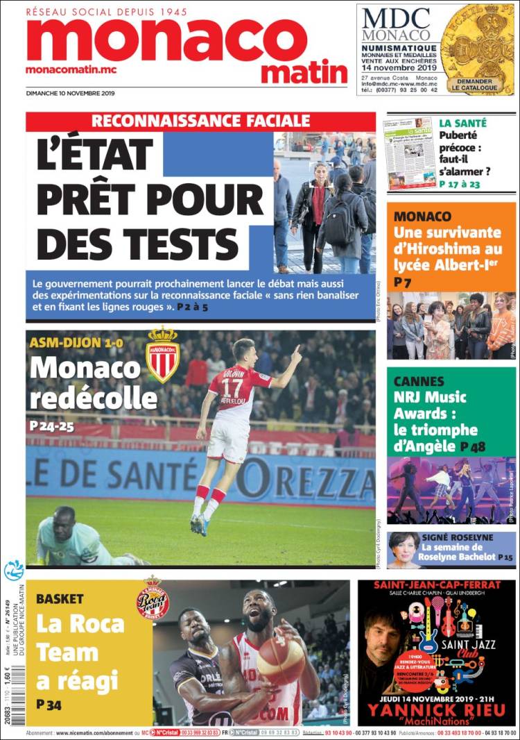 Portada de Nice-Matin (Francia)