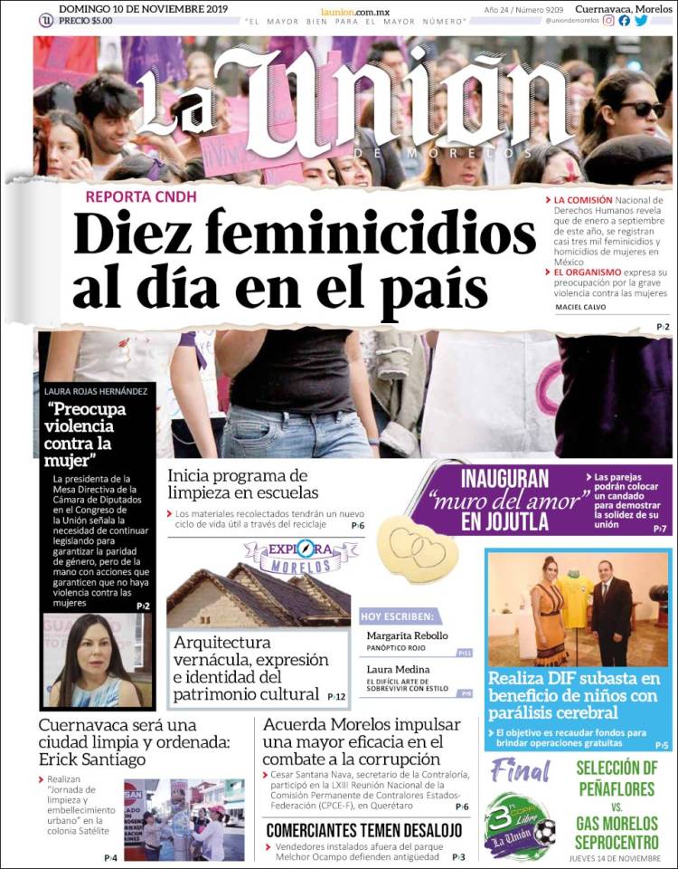 Portada de La Unión de Morelos (M&eacute;xico)