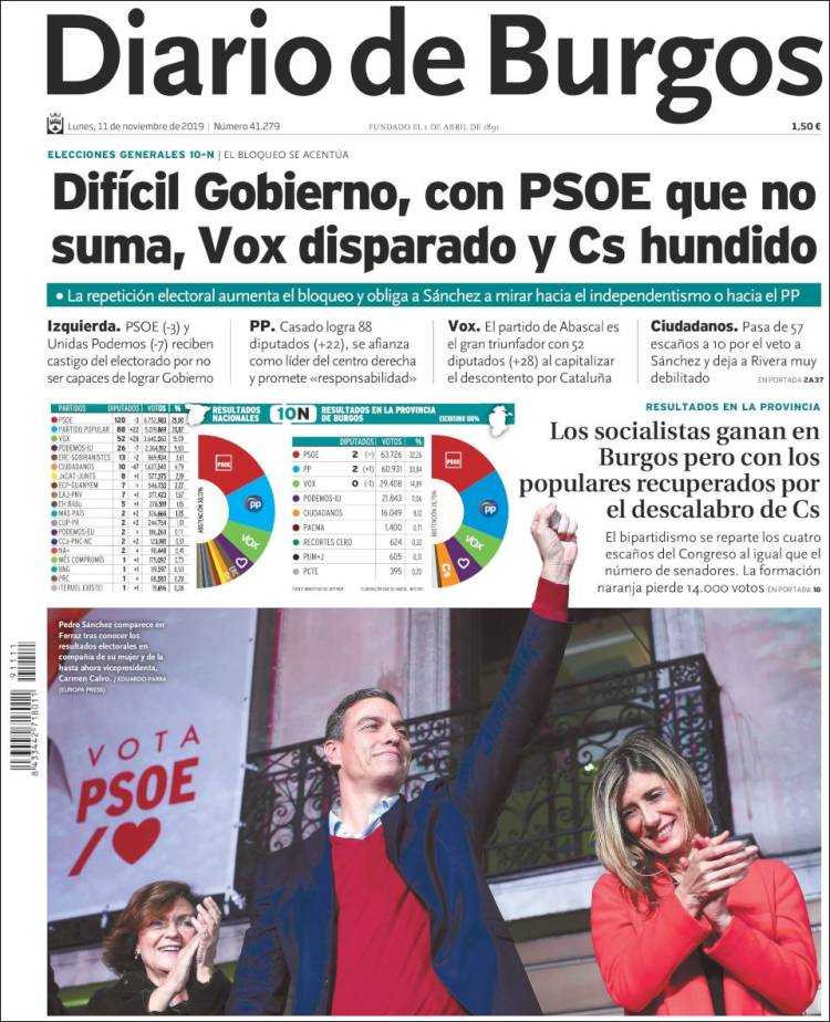 Portada de Diario de Burgos (Espa&ntilde;a)