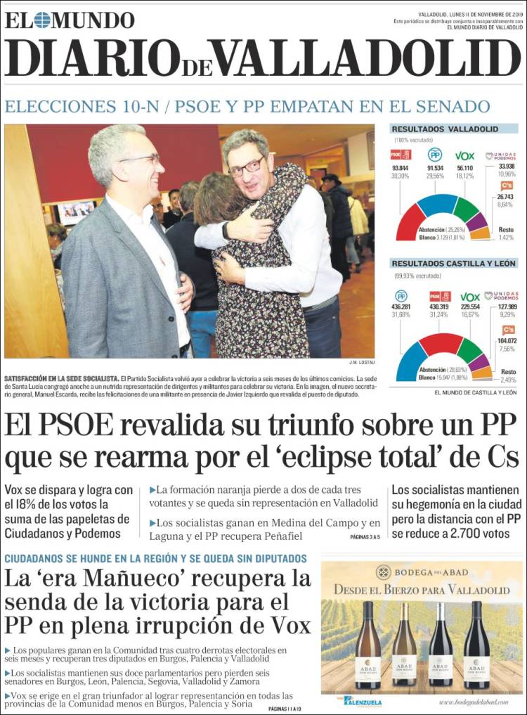 Portada de Diario de Valladolid (Espa&ntilde;a)