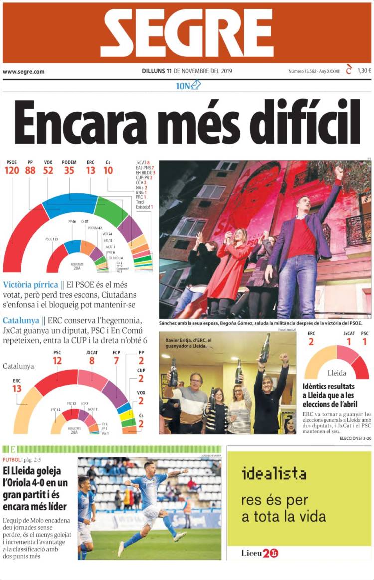 Portada de Segre (Espa&ntilde;a)