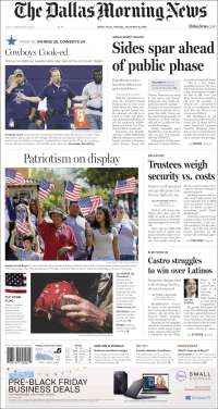 Portada de Dallas Morning News (USA)