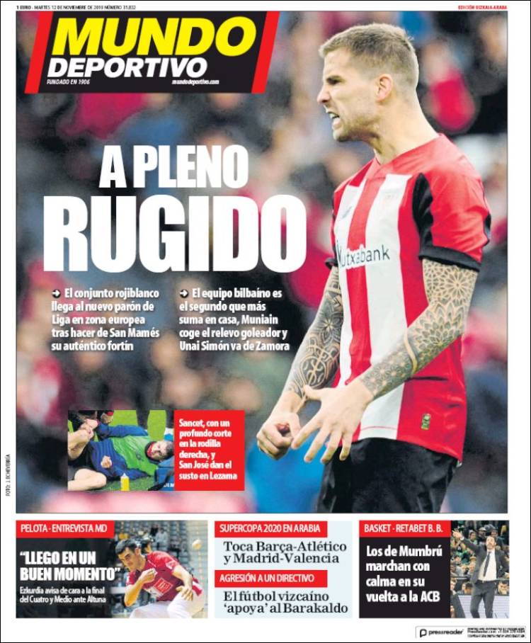 Portada de Mundo Deportivo Bizkaia (Espa&ntilde;a)