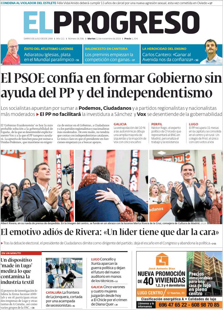 Portada de El Progreso (Espa&ntilde;a)