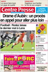 Portada de Centre Presse (Francia)
