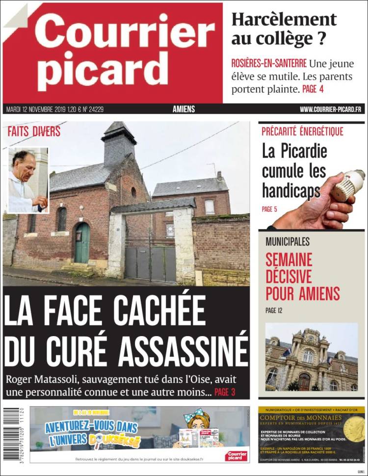 Portada de Courrier Picard (Francia)
