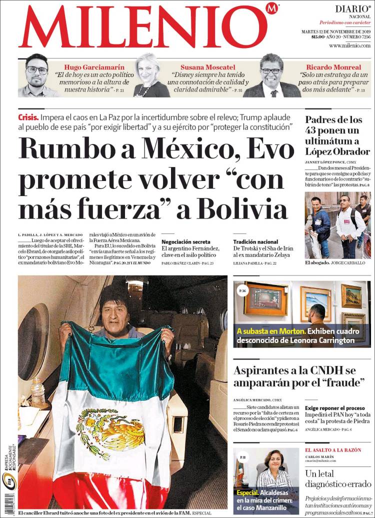 Portada de Milenio (México)