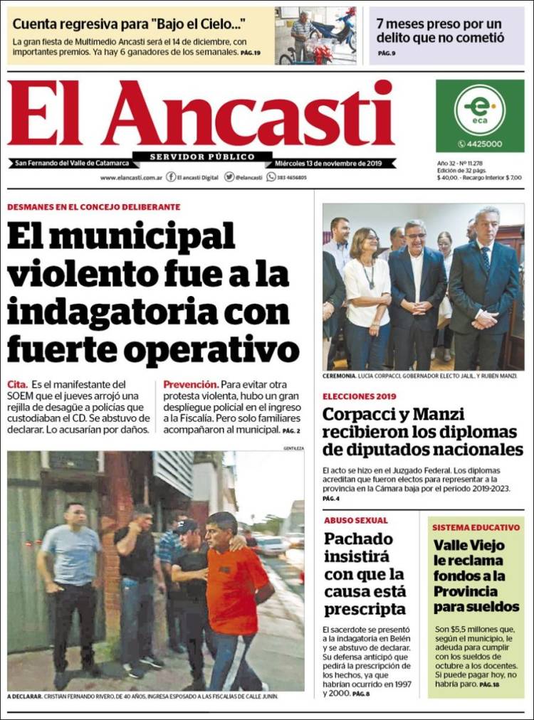 Portada de El Ancasti (Argentina)