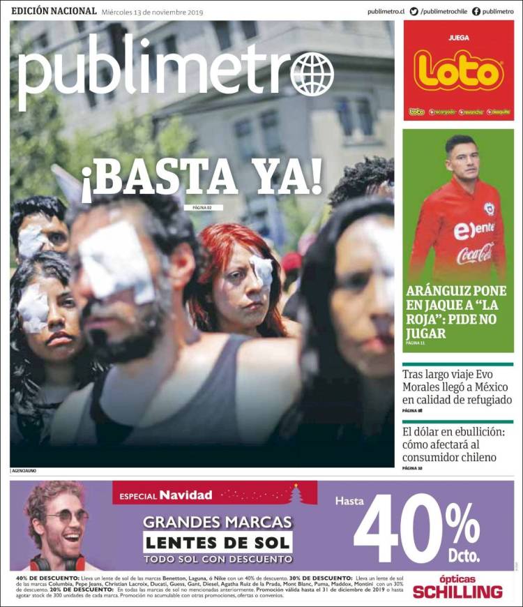 Portada de Publimetro (Chile)