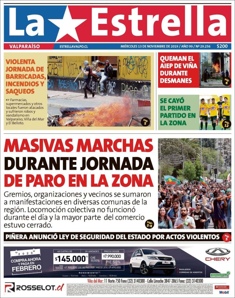 Portada de Estrella de Valparaiso (Chile)