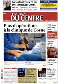 Portada de Le Journal du Centre (Francia)