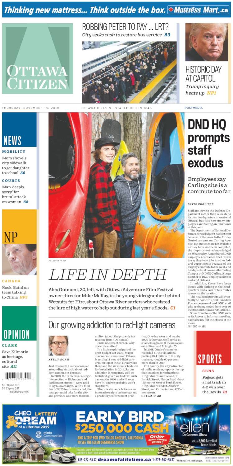 Portada de Ottawa Citizen (Canada)