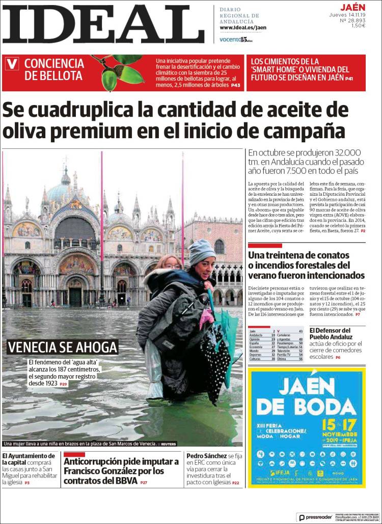 Portada de El Ideal de Jaén (España)