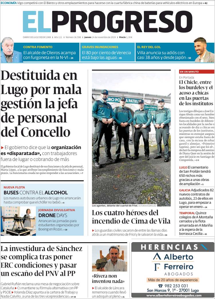 Portada de El Progreso (España)