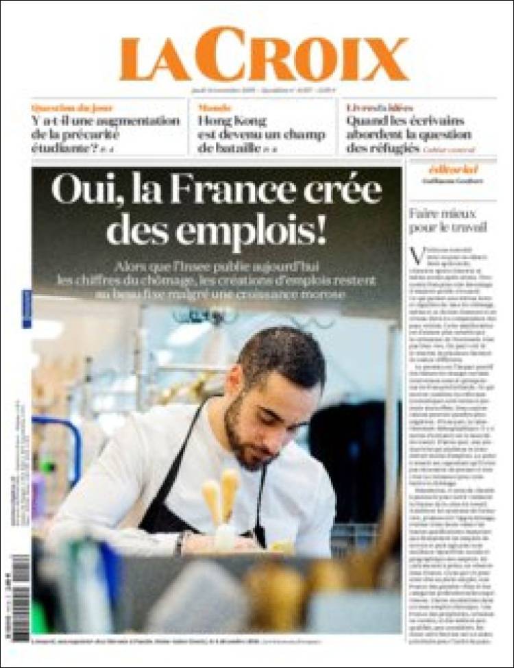 Portada de La Croix (Francia)