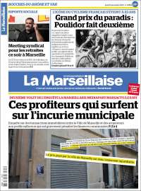 Portada de La Marseillaise (Francia)