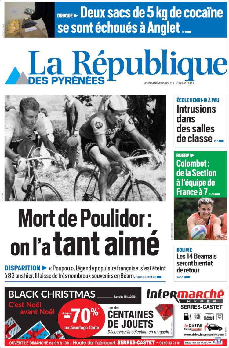 Portada de La République des Pyrénées (Francia)