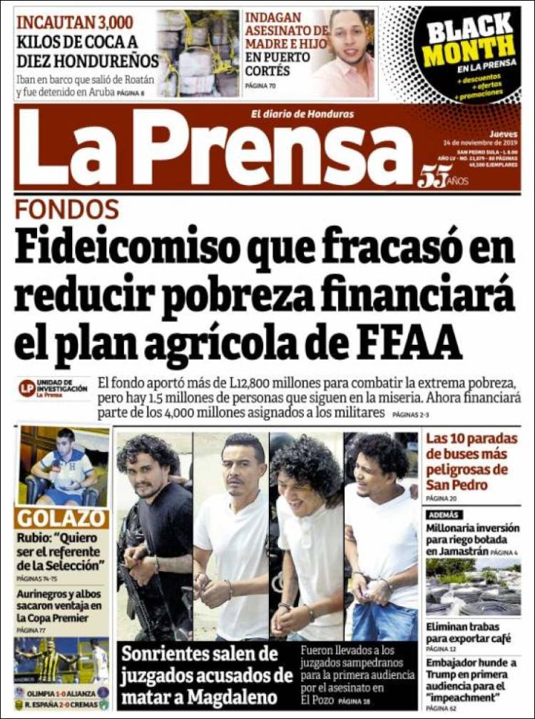 Portada de La Prensa (Honduras)