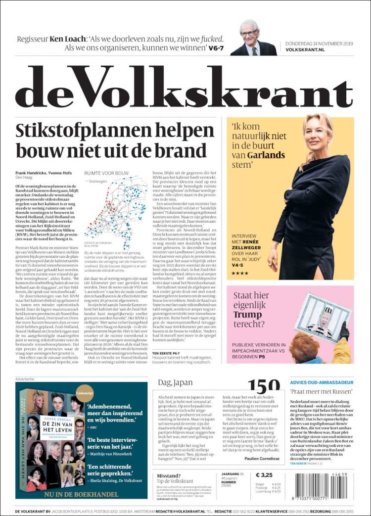 Portada de De Volkskrant (Pa&iacute;ses Bajos)