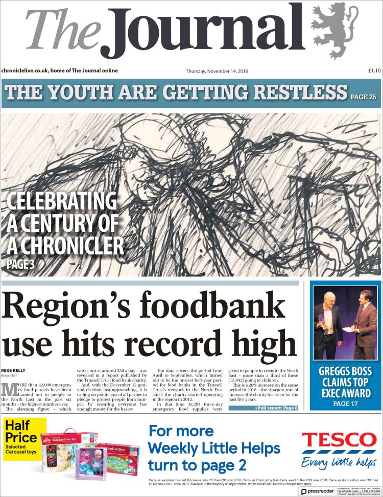 Portada de The Journal (Reino Unido)