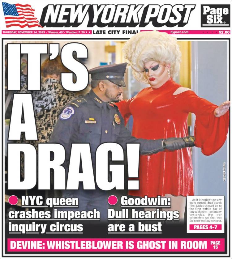 Portada de New York Post (USA)