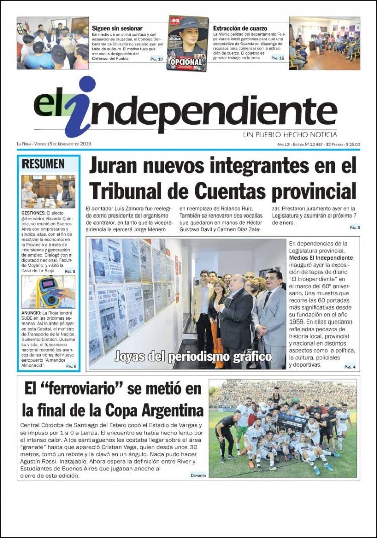 Portada de El Independiente (Argentina)
