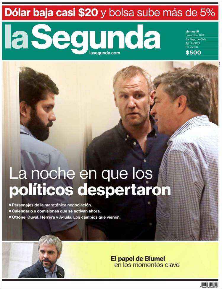 Portada de La Segunda (Chile)