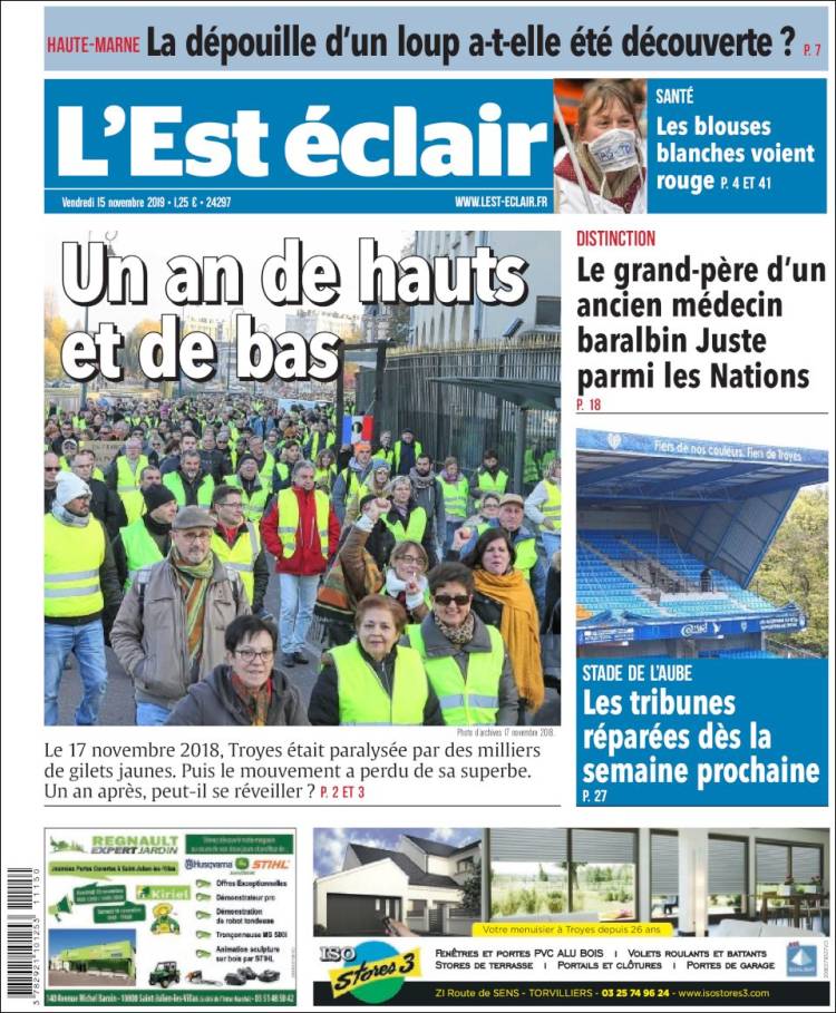 Portada de L'Est Eclair (Francia)