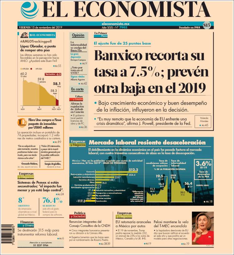 Portada de El Economista (M&eacute;xico)