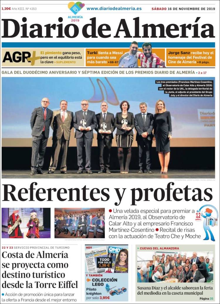 Portada de Diario de Almería (España)