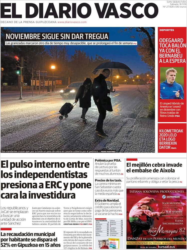 Portada de Diario Vasco (España)