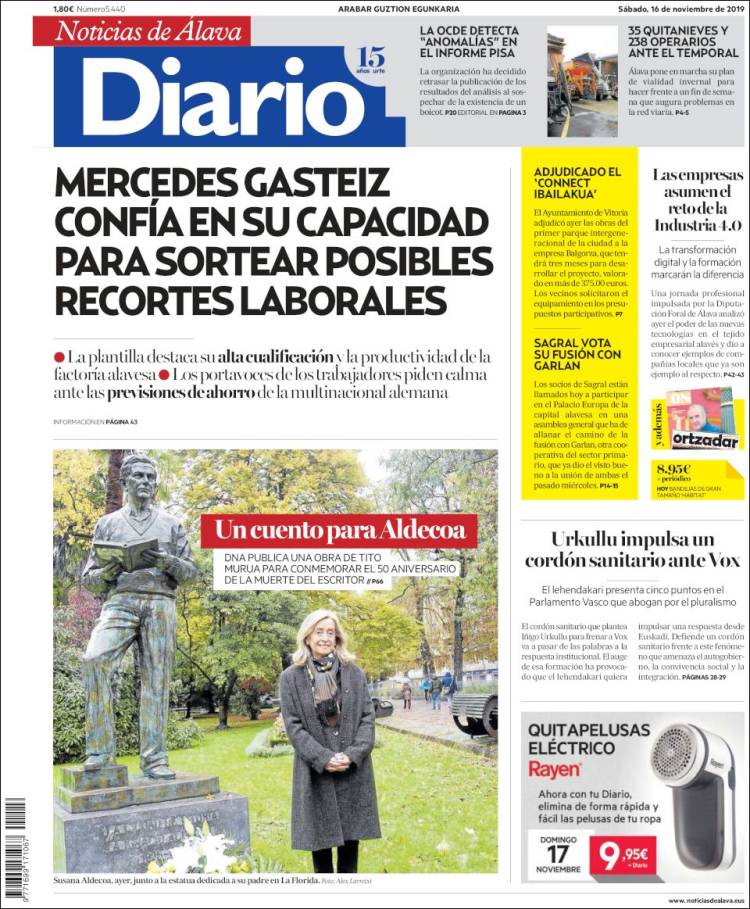 Portada de Noticias de Álava (España)