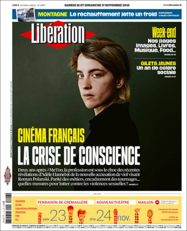 Portada de Libération (Francia)