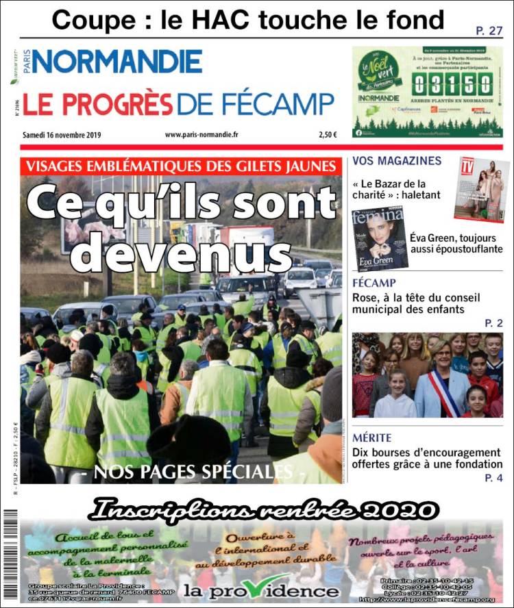 Portada de Progres de Fecamp (Francia)