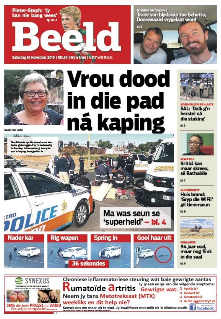 Portada de Beeld (Sud&aacute;frica)