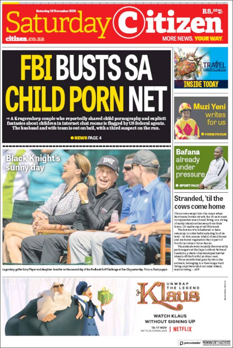 Portada de The Citizen (Sud&aacute;frica)