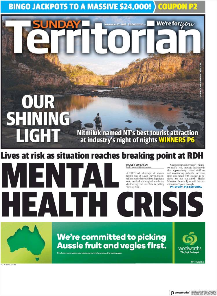 Portada de Northern Territory News (Australia)