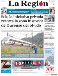 Portada de La Región de Ourense (España)