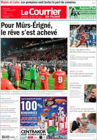 Portada de Le Courrier de l'Ouest (Francia)