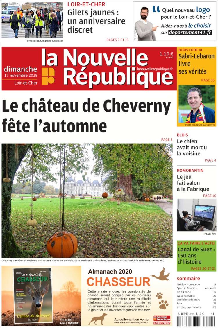 Portada de La Nouvelle Republique (Francia)