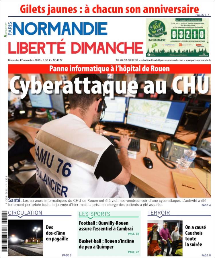 Portada de Paris Normandie (Francia)