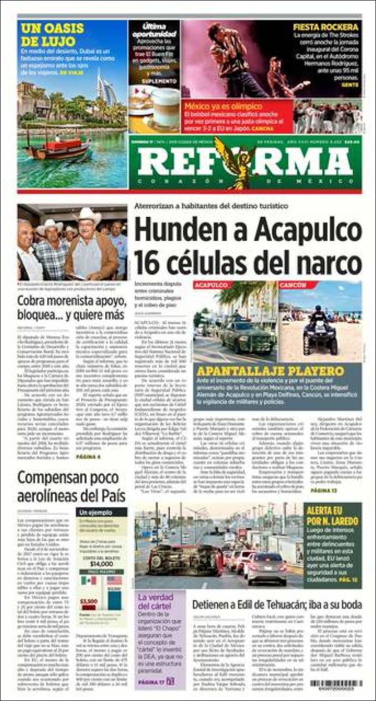 Portada de Reforma (M&eacute;xico)