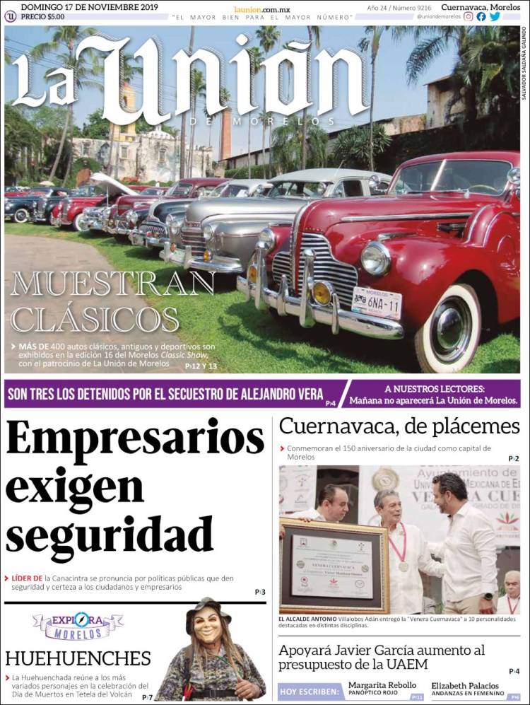 Portada de La Unión de Morelos (M&eacute;xico)