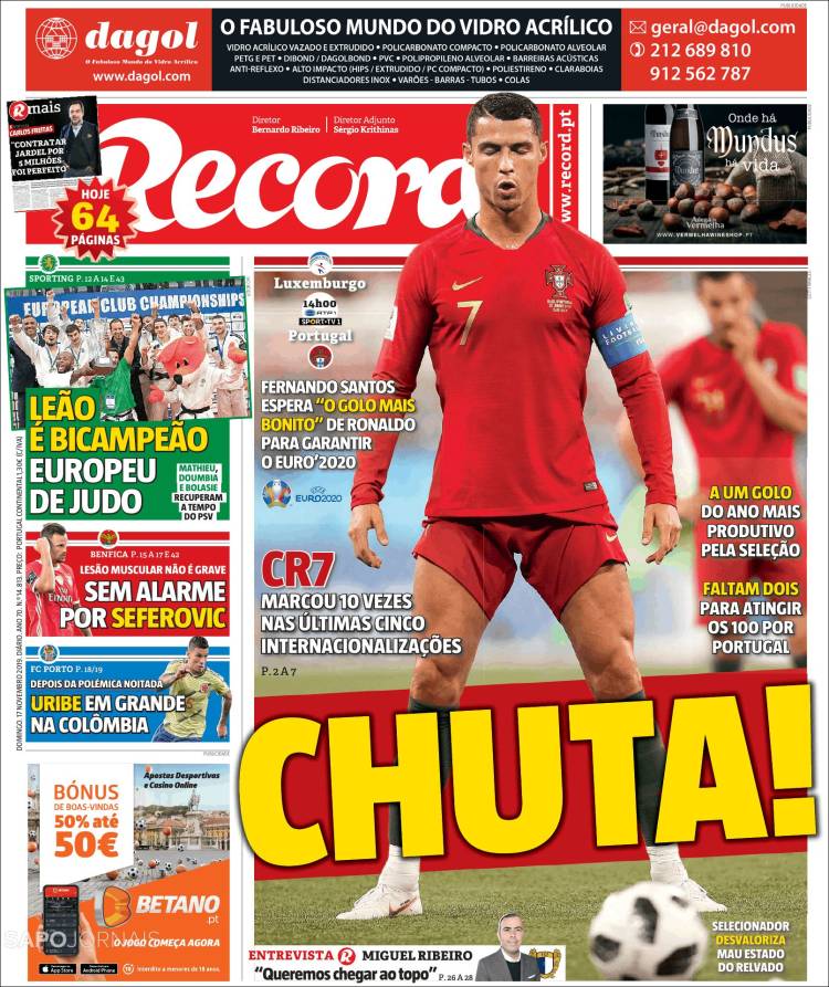 Portada de Record (Portugal)